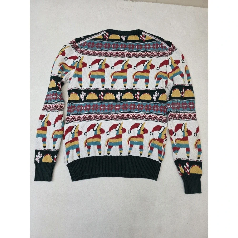 St. John's Bay Sweater‎ Mens Small Multicolor Donkey Christmas Ugly Pullover